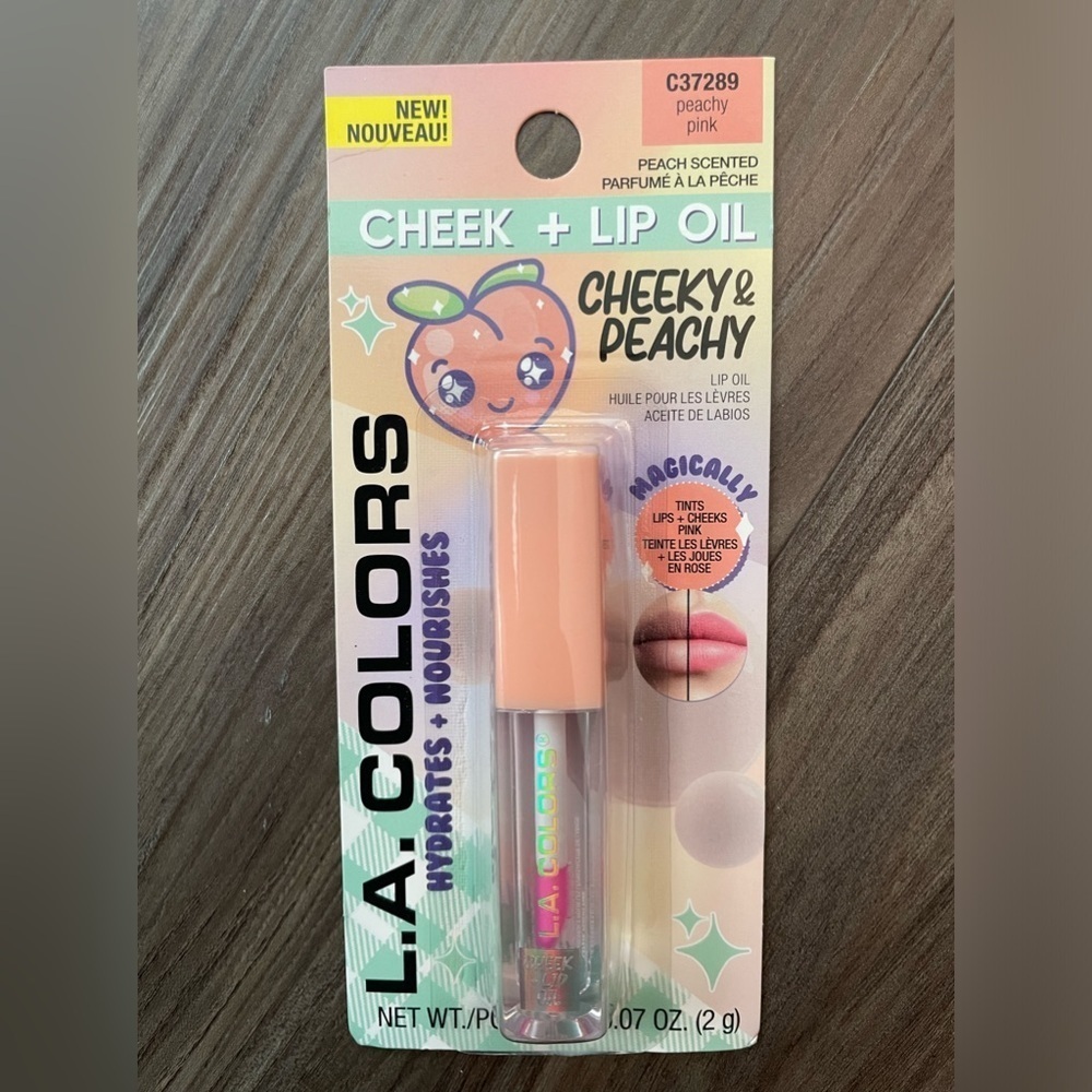 LA Colors Cheeky & Peachy Lip Oil Color peachy pink - NWT